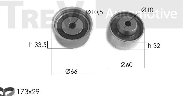 TREVI AUTOMOTIVE Zobsiksnas komplekts KD1442